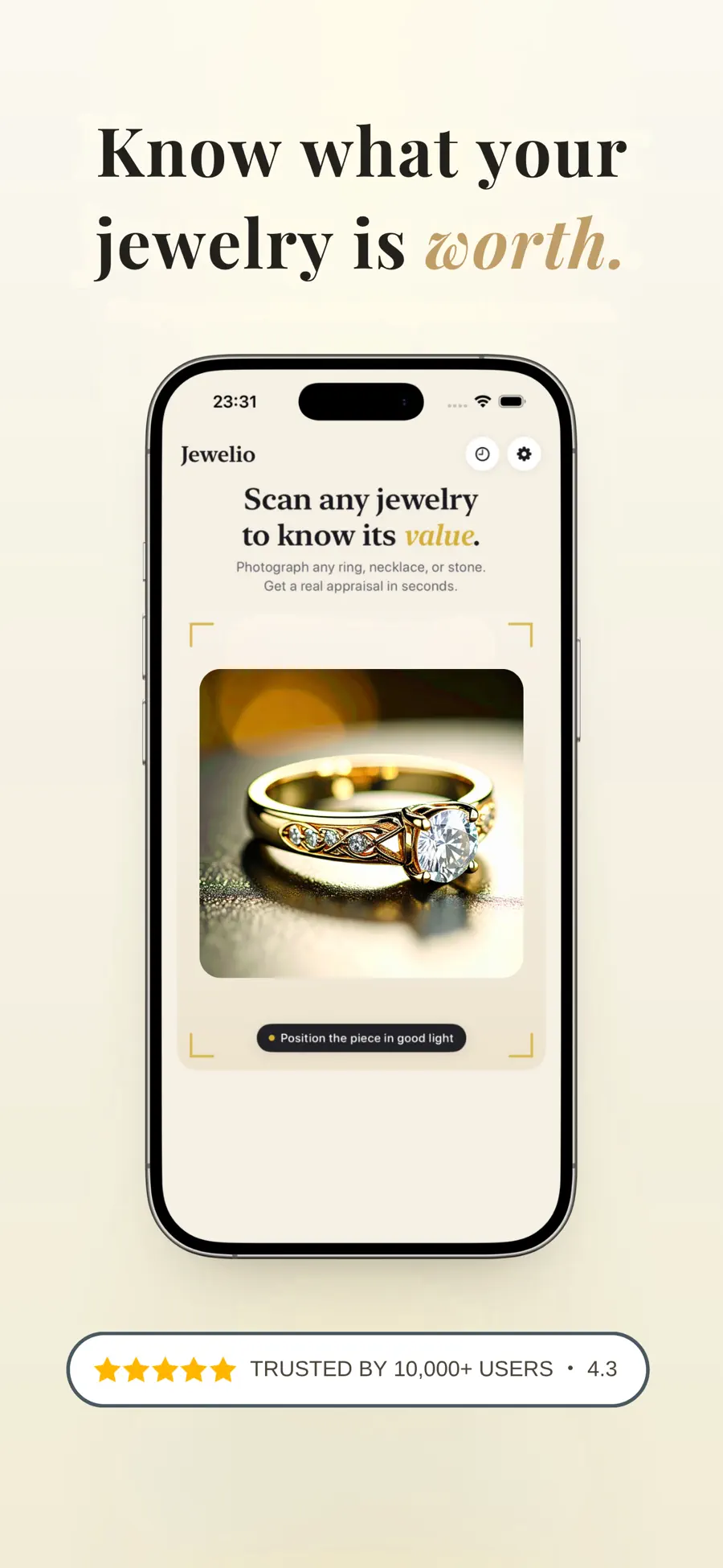 Scan any jewelry to know its value